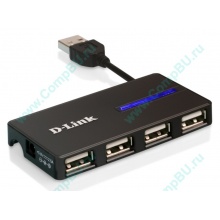 Карманный USB 2.0 концентратор D-Link DUB-104 в Томске, USB хаб DLink DUB104 (Томск)