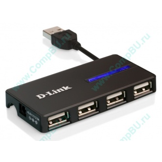 Карманный USB 2.0 концентратор D-Link DUB-104 в Томске, USB хаб DLink DUB104 (Томск)